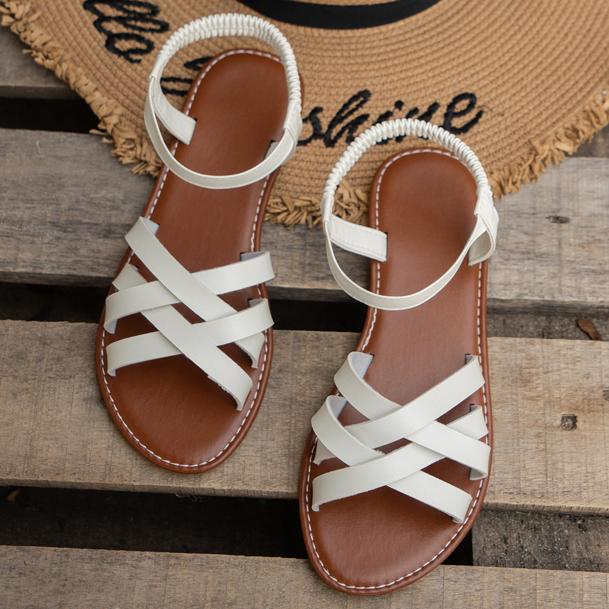 LOWITA™ – Casual Non-Slip Cross Flat Sandals