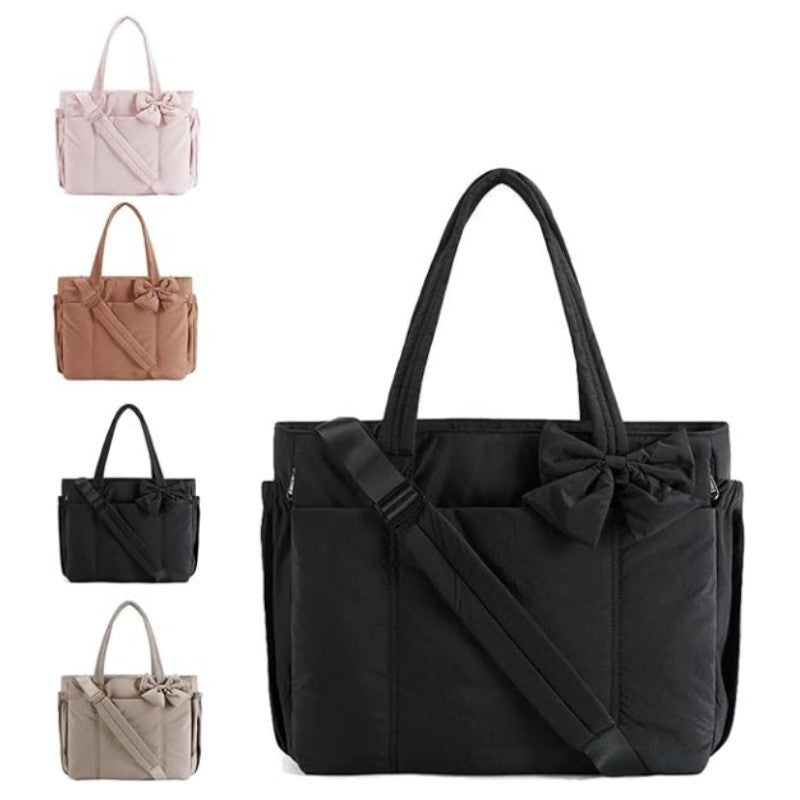 MARVA™ - Women’s Crush Bow Compact Tote Bag Cute Puffy Handbag
