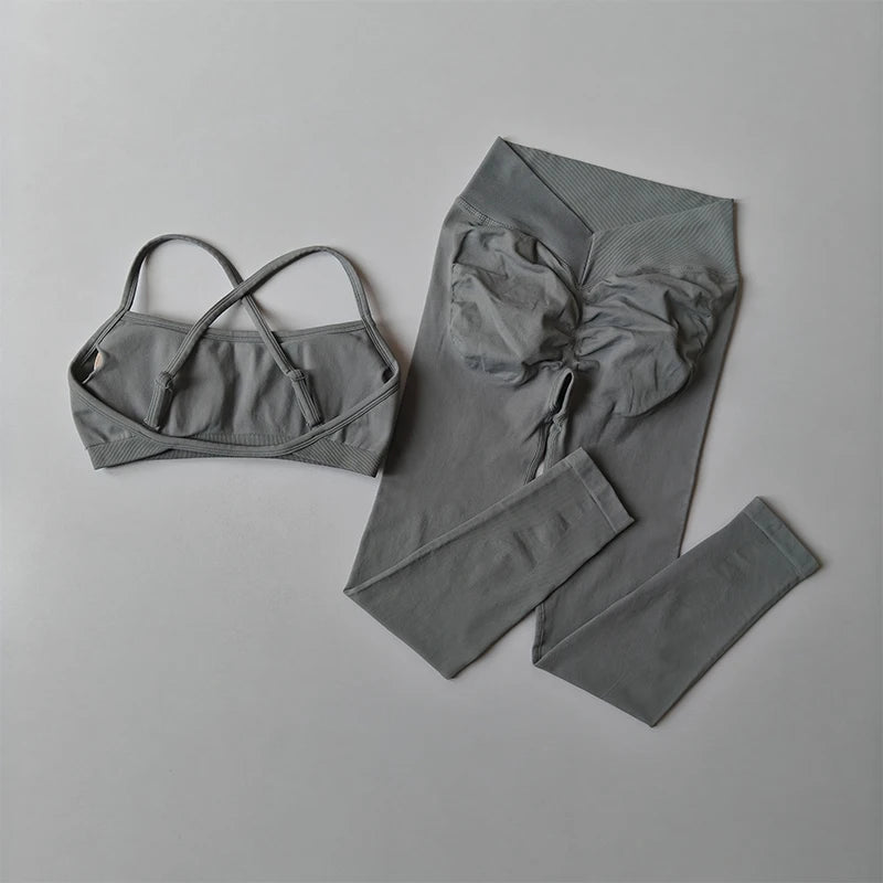 AURORA™ - Halter Tank Top & Leggings Workout Set